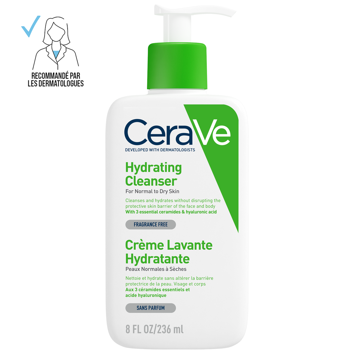 CeraVe Nettoyants Crème Lavante Hydratante Visage Corps